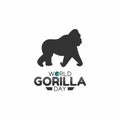 Vector graphic of world gorilla day