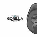 Vector graphic of world gorilla day