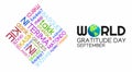 Vector graphic of world gratitude day good for world gratitude day celebration.