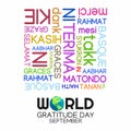 Vector graphic of world gratitude day good for world gratitude day celebration.