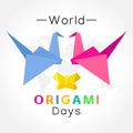 Vector graphic of world origami day good for world origami day celebration.