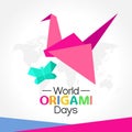 Vector graphic of world origami day good for world origami day celebration.