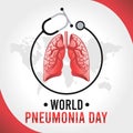 Vector graphic of world pneumonia day good for world pneumonia day celebration