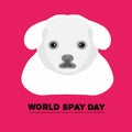 Vector graphic of world spay day day for world spay day celebration.. Royalty Free Stock Photo