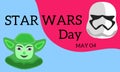 Vector graphic of world star wars day good for world star wars day celebration.