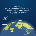 vector graphic of World Telecommunication and Information Society Day ideal for World Telecommunication and Information Society Royalty Free Stock Photo