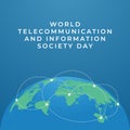 vector graphic of World Telecommunication and Information Society Day ideal for World Telecommunication and Information Society Royalty Free Stock Photo