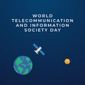 vector graphic of World Telecommunication and Information Society Day ideal for World Telecommunication and Information Society Royalty Free Stock Photo