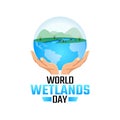 Vector graphic of world wetlands day Royalty Free Stock Photo
