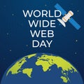 vector graphic of World Wide Web Day good for World Wide Web Day celebration. flat design. flyer design.flat illustration Royalty Free Stock Photo