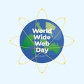 vector graphic of World Wide Web Day good for World Wide Web Day celebration. flat design. flyer design.flat illustration Royalty Free Stock Photo