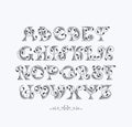 Vector graphical decorative font.