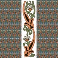 Vector graphics: classic arabic or medieval seamless floral pattern