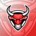 vector graphics illustration of a bull in esport logo