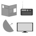 Vector graphics, mass media, set. Royalty Free Stock Photo