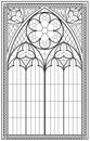 Vintage gothic background with arch outline drawing