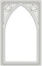 Vintage gothic background with arch outline drawing Royalty Free Stock Photo