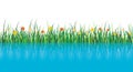 Vector Grass Illustration near the water Royalty Free Stock Photo