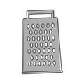 Vector grater icon for the kitchen cartoon style on white isolated background Royalty Free Stock Photo