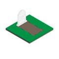 Vector gravestones Isometric icon on white background