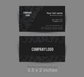 Vector gray and black modern creative and clean businesscard template