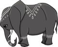 Large gray african decorative elephant2