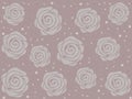 Vector gray floral pattern.