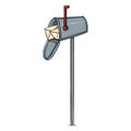 Vector Gray Single Cartoon Mailbox