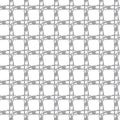 Vector Gray Wire Clips Grid on White Background Seamless Repeat Pattern. Background for textiles, cards, manufacturing Royalty Free Stock Photo