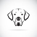 Vector of Great Dane dog head on white background. Pet. Animals. Royalty Free Stock Photo