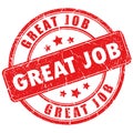 Vector great job stamp Royalty Free Stock Photo