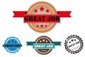 Vector great job stamp