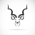 Vector of greater kudu head design on white background,animal.