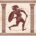 Vector Greek drawing. Royalty Free Stock Photo