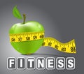 Vector green apple sport, measured Royalty Free Stock Photo