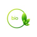 Vector green bio icon Royalty Free Stock Photo