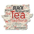 Vector green or black tea beverage culture Royalty Free Stock Photo