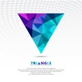 Vector green blue and purple color abstract low poly triangle ge Royalty Free Stock Photo