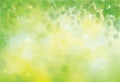 Vector green, bokeh nature background. Royalty Free Stock Photo