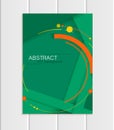 Vector green brochure A5 or A4 format material design element corporate style Royalty Free Stock Photo