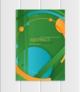 Vector green brochure A5 or A4 format material design element corporate style Royalty Free Stock Photo