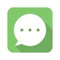 Vector Green Bubble Message With Shadow Icon Set Royalty Free Stock Photo