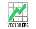 Vector green business presentation summary finance report bar chart increasing icon