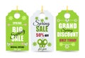 vector green color set of labels ,tags for Big Spring sale Royalty Free Stock Photo