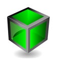 Vector green cube