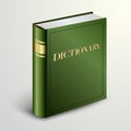 Vector green dictionary book