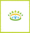 Vector green ecology people icon