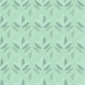 VEctor green geometric leaf seamless pattern background Royalty Free Stock Photo