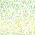 Vector Green Gradient Abstract Scrolls Swirls Seamless Pattern Background. Great for elegant texture fabric, cards