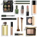 Vector Green Makeup Collection Royalty Free Stock Photo